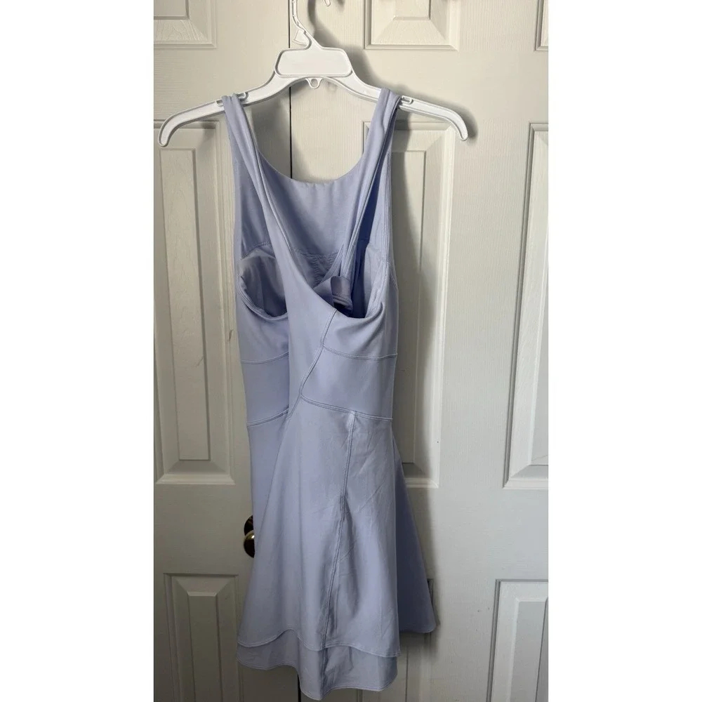 Lululemon Women's Criss Cross Back with Bra Pads Tennis Dress Light Blue Size 14